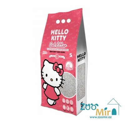 Hello Kitty Cat Litter, натуральный комкующийся наполнитель с ароматом детской пудры, для кошек, 5 л