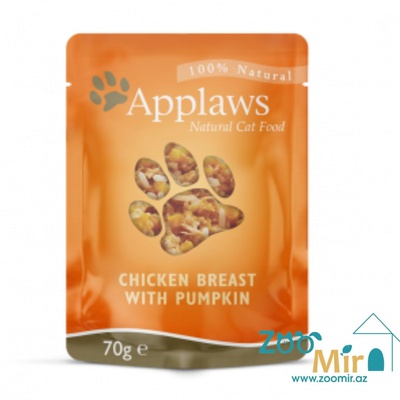 Applaws Natural Cat Food, влажный корм для кошек со курицей и тыквой, 70 гр
