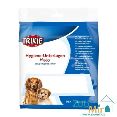 Trixie Hygiene-Unterlagen Nappy, впитывающие одноразовые пеленки, для щенков, собак и кошек (60х60 см, 10 шт.)