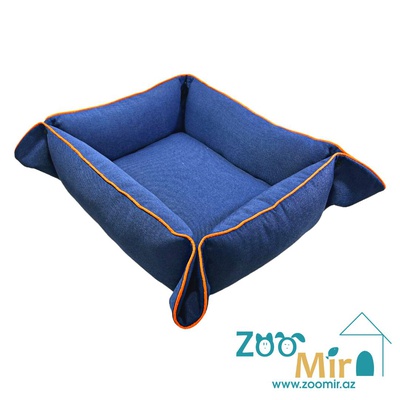 Zoomir, "Dark Blue" лежак-матрасик трансформер для мелких пород собак и кошек, 60x45x18 см