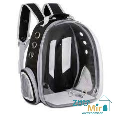 Nunbell, рюкзак-переноска, со сферическим иллюминатором, для собак мелких пород и кошек, 42х25х35 см (цвет: черный)