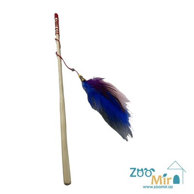 ZooMir, игрушка дразнилка, удочка с перьями (цена за 1 игрушку)