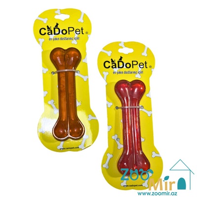 CaDoPet, игрушка жевательная в форме кости из каучука для собак, 14 см (выпускается в разных цветах) (цена за 1 игрушку)