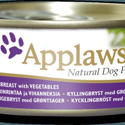 Applaws Natural Dog Food, консервы для собак со вкусом курицы и овощами в желе, для собак, 156 гр
