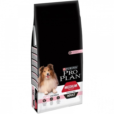 Purina Pro Plan для взрослых собак средних пород с чувствительной кожей с лососем и рисом (на развес)