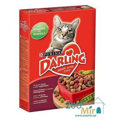 Purina Darling, сухой корм для кошек с мясом по-домашнему и овощами, 300 гр (цена за 1 коробку)