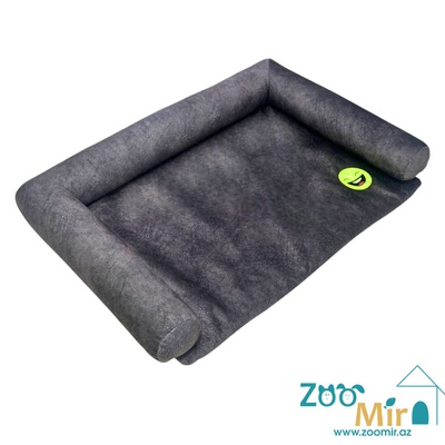 ZooMir, модель "Диван", лежак для малых пород собак и кошек, 67x50x10 см (цвет: серый)