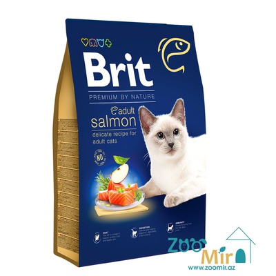Brit Premium by Nature Cat Adult Salmon, сухой корм для взрослых кошек с лососем, на развес (цена за 1 кг)