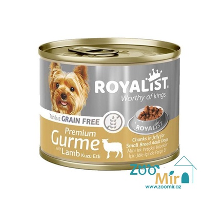 Royalist, консервы для взрослых собак мелких пород с ягненком, 200 гр