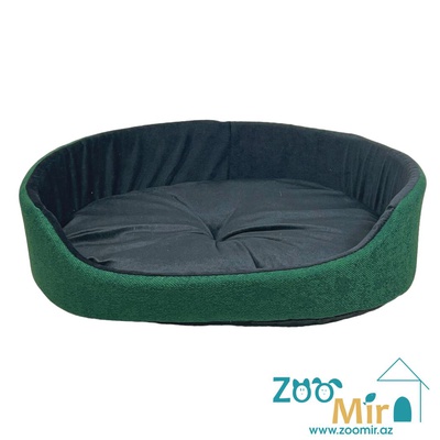 ZooMir "Green-Black", модель лежаки "Матрешка" для мелких пород собак и кошек, 55х42х14 см (размер L)
