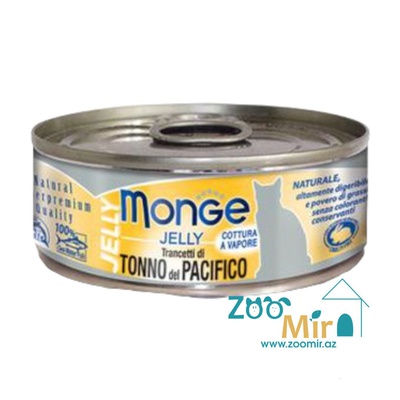 Monge Jelly Tonno del Pacifico, консервы для взрослых кошек с желтоперым тунцом, 80 гр
