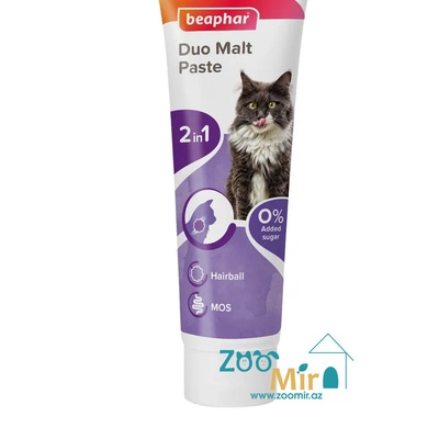 Beaphar Duo Malt Paste, паста для выведения шерсти, для кошек, 100 гр