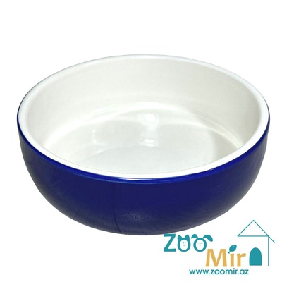 Ferplast Marte, керамическая миска для мелких пород собак и кошек, 0,35 л (синий)