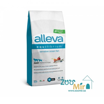 Alleva Equilibrium Sensitive Ocean Fish Adult Medium/Maxi, сухой корм для взрослых собак средних и крупных пород с океанической рыбой, 12 кг (цена за 1 мешок)