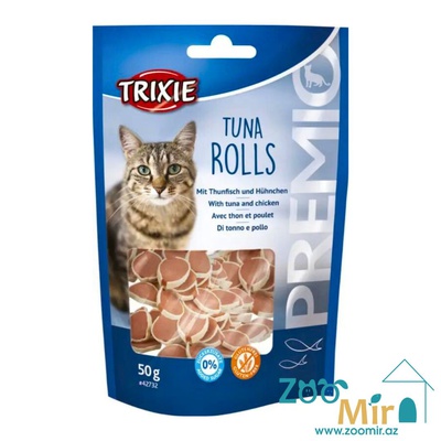 Trixie Premio Tuna Rolls, лакомство со вкусом тунца и курицы, для кошек, 50 гр