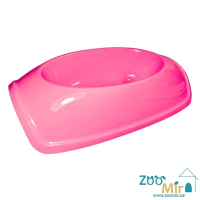 CadoPet, миска пластиковая овальной формы для собак средних пород, 1 л  (цвет: розовый)