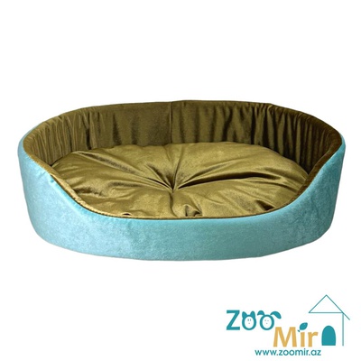 ZooMir "Sea ​​Wave", модель лежаки "Матрешка" для мелких пород собак и кошек, 55х42х14 см (размер L)