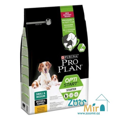 Purina Pro Plan Mother & Puppy Small & Medium OptiStart, сухой корм для щенков маленьких и средних пород с курицей, 12 кг (цена за 1 мешок)