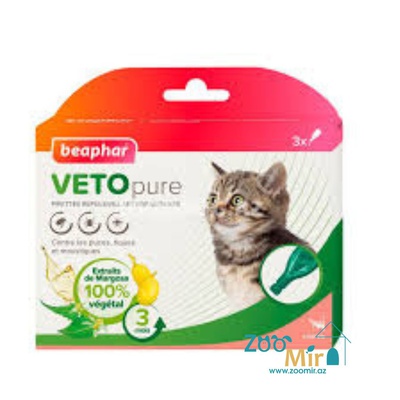 Beaphar Veto Pure Kitten, раствор для наружного применения (на холку) против клещей, блох, вшей и власоедов для котят  (цена за 1 пипетку)
