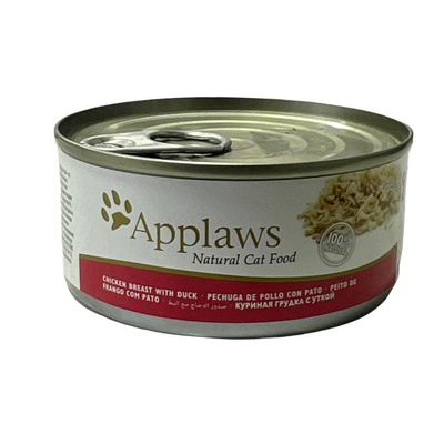 Applaws Natural Cat Food, консервы для кошек со вкусом куриной грудки и утки, 156 гр