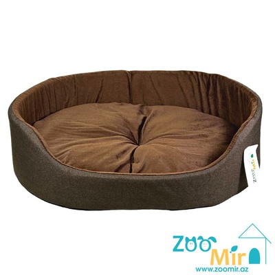 ZooMir "Brown 2", модель лежаки "Матрешка" для мелких пород щенков и котят, 47х36х12 см (размер M)