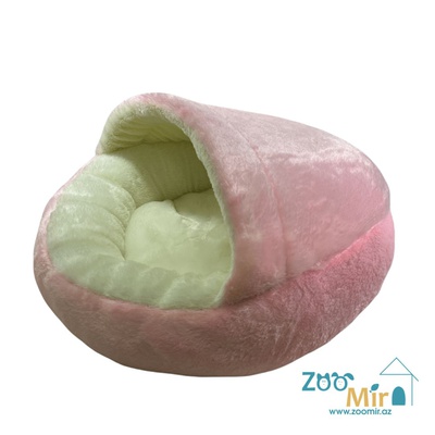 Zoomir, "Pink White Cloud" модель лежак "Меховой Тапок" для мелких пород собак и кошек, 55х55х32 см
