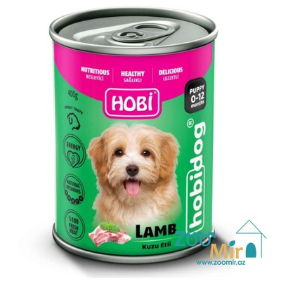 Hobi, консервы для щенков с ягненком в соусе, 400 гр