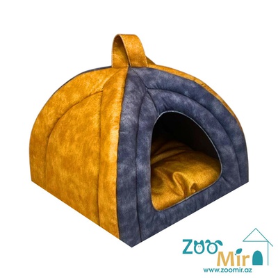 Zoomir, модель "Купол", домик для котят и кроликов, 35х35х30 см (размер: S)(цвет: серо-желтый)