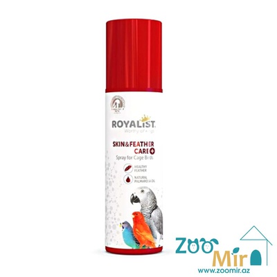 Royalist Spray for Cage Birds, Skin and Feather Care, спрей для здоровой кожи и перьев, на основе натурального пальмарозного масла, 200 мл