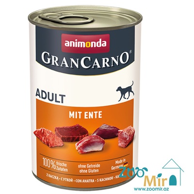 Gran Carno Adult, влажный корм для собак с уткой, 800 гр