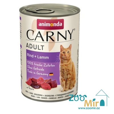 Animonda Carny Adult, консервы для взрослых кошек с говядиной и ягненком, 400 гр