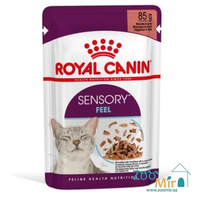 Royal Canin Sensory Feel, влажный корм для взрослых кошек, стимулирующий осязательные рецепторы ротовой полости (соус), 85 гр.