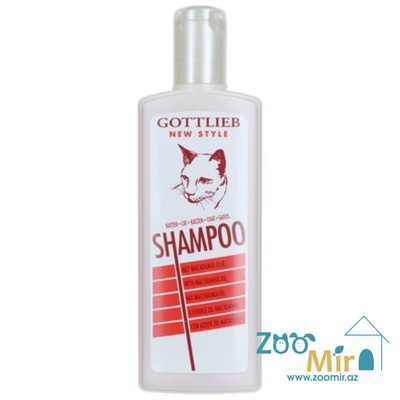 Gottlieb New Style, специализированный шампунь из натурального масла макадаме, способствует естественному блеску шерсти, для кошек, 300 мл