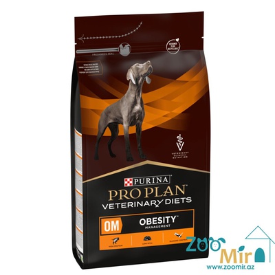Pro Plan Veterinary Diets OM Obesity Management, сухой корм для взрослых собак всех пород с ожирением, 3 кг