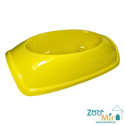 CadoPet, миска пластиковая овальной формы для собак средних пород, 0.6 л  (цвет: желтый)