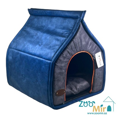 Zoomir модель "Домик" для мелких пород собак и кошек, 48х43х50 см (цвет: синий)