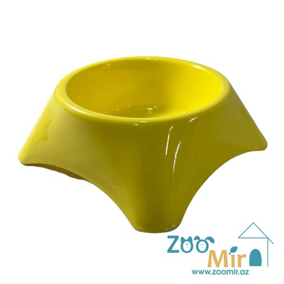 KI, миска пластиковая для мелких пород собак и кошек, 0.25 л (размер S) (желтый)