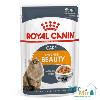 Royal Canin Intense Beauty, влажный корм для взрослых кошек для красоты и здоровья кожи и шерсти (желе), 85 гр.
