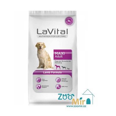 LaVital Maxi Adult Lamb Formula, сухой корм для взрослых собак крупных пород c ягненком, 12 кг (цена за 1 мешок)