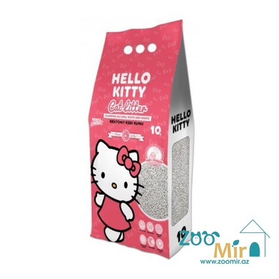 Hello Kitty Cat Litter, натуральный комкующийся наполнитель с ароматом детской пудры, для кошек, 10 л