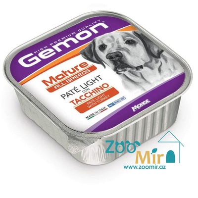 Gemon Light, консервы для взрослых собак с лишним весом с индейкой, 150 гр.