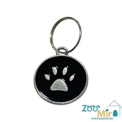 Accsesirjos de Mascotas, кулон в форме круга для адреса, 2.5 см (цвет: черный)
