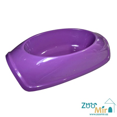 CadoPet, миска пластиковая овальной формы для собак средних пород, 0.6 л  (цвет: фиолетовый)