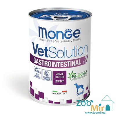 Monge VetSolution Gastrointensal,  влажный диетический корм для взрослых собак  при заболеваниях ЖКТ, 400 гр