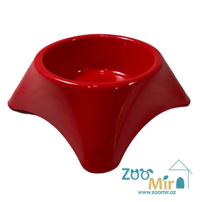 KI, миска пластиковая для мелких пород собак и кошек, 0.25 л (размер S) (красный)