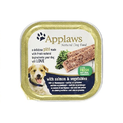 Applaws Natural Dog Food, консервы для собак с лососем и овощами, 150 гр