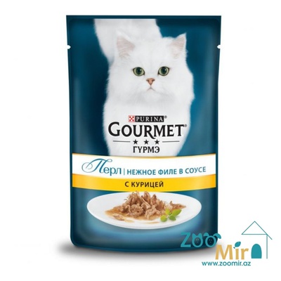 Gourmet, влажный корм для кошек с курицей, 85 гр