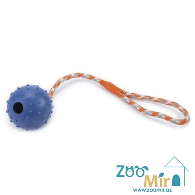 Beeztees, игрушка мяч на веревке с ручкой для собак, 6.5 см (цена за 1 игрушку)
