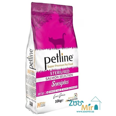 PetLine Sterilized Cat Salmon Selection, cухой корм для стерилизованных кошек и кастрированных котов с лососем, на развес (цена за 1 кг)