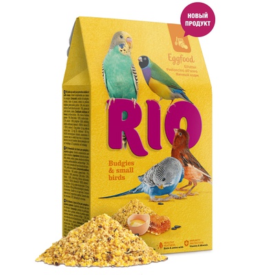 Rio, яичный корм для волнистых попугайчиков и мелких птиц, 250 гр (цена за 1 коробку)